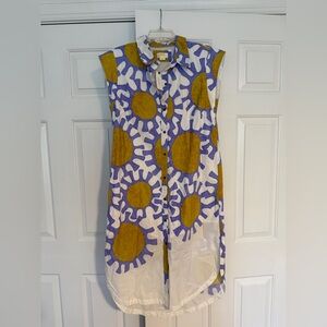 NWT Maeve Anthropologie The Lillian Button-Front Midi Dress - size Medium